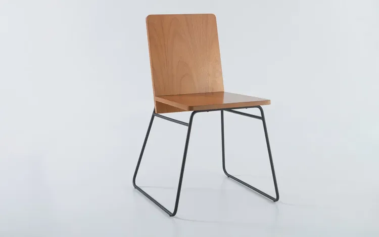 CADEIRA DE METAL E MADEIRA BEND 06 VERNIZ JATOBÁ 51X51X81 CM
