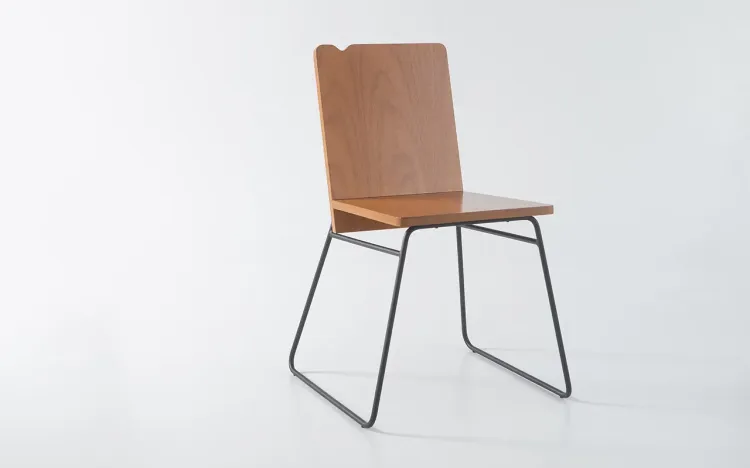 CADEIRA METAL BEND 03 VERNIZ JATOBÁ 51X51X81 CM