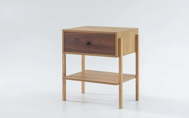 MESINHA DE APOIO NASH MDF DUAL COM PAU FERRO E PÉS TAUARI 54X37X60 CM