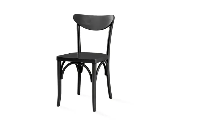 CADEIRA MESA DE JANTAR DE MADEIRA LACA PRETA AMÉLIE 44,5x45x81 CM