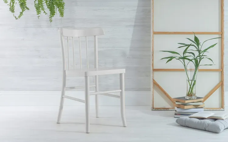 CADEIRA BRANCA PARA MESA DE JANTAR DOMINIQUE LAQUEADA BRANCO 39x44x79,5CM