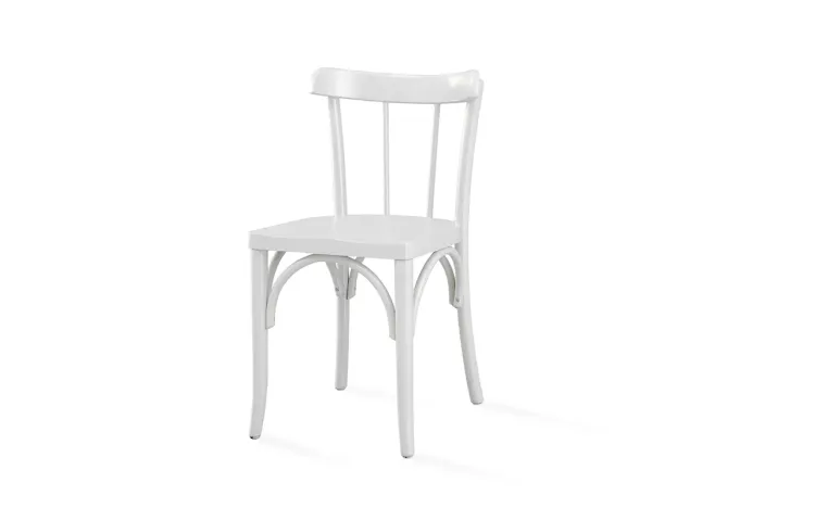 CADEIRA PARA COZINHA COM ASSENTO ERGONÔMICO LACA BRANCA JUSTINE 43x47,5x78,5 CM