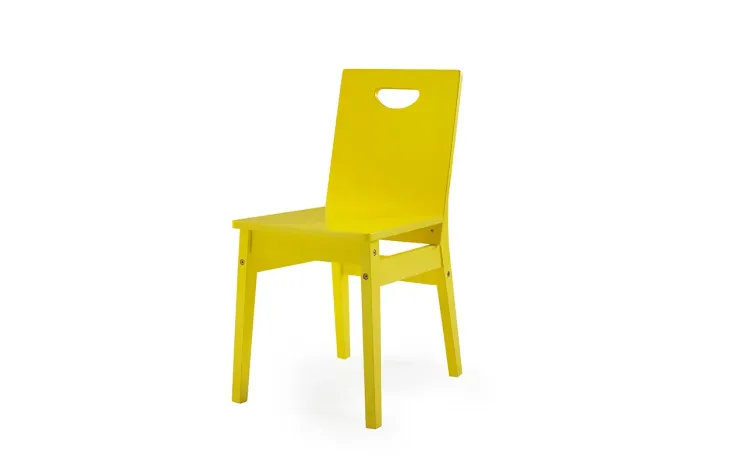 CADEIRA DE MADEIRA PARA MESA DE JANTAR TUCUPI LACA AMARELA 40X51X81CM