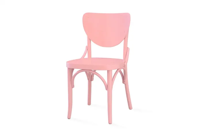 CADEIRA JANTAR DE MADEIRA ELÉONORE LACA ROSA BEBÊ 44x49,5x82,5 CM