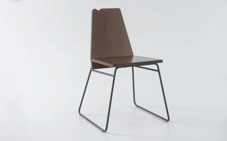 CADEIRA COM METAL E MADEIRA BEND 01 VERNIZ CAPUCCINO 51X51X81 CM