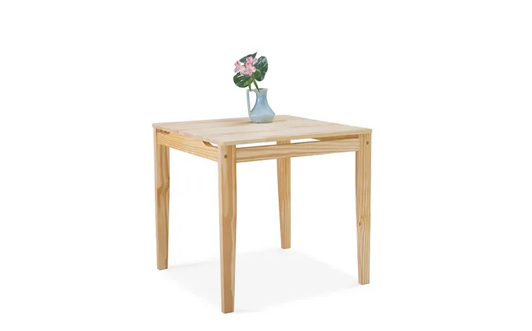 MESA DE JANTAR DE MADEIRA MACIÇA TUCUPI ACABAMENTO STAIN E VERNIZ NATURAL 80X80X76CM