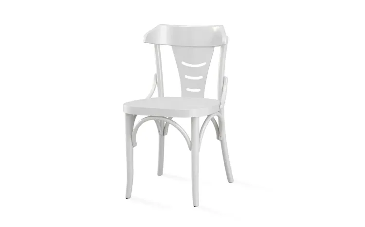 CADEIRA PARA COZINHA COM ASSENTO ERGONÔMICO LACA BRANCA AUGUSTINE 45x50,5x83 CM