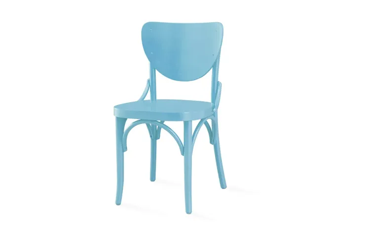CADEIRA MODERNA DE MADEIRA ELÉONORE LACA AZUL BEBÊ 44x49,5x82,5 CM