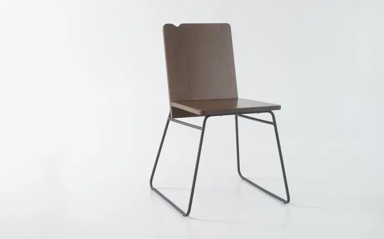 CADEIRA COM METAL E MADEIRA BEND 03 VERNIZ CAPUCCINO 51X51X81 CM