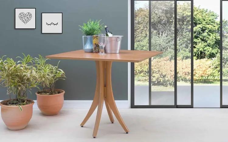 MESA PARA LANCHONETE QUADRADA JULIETTE 90X90X77CM JATOBÁ
