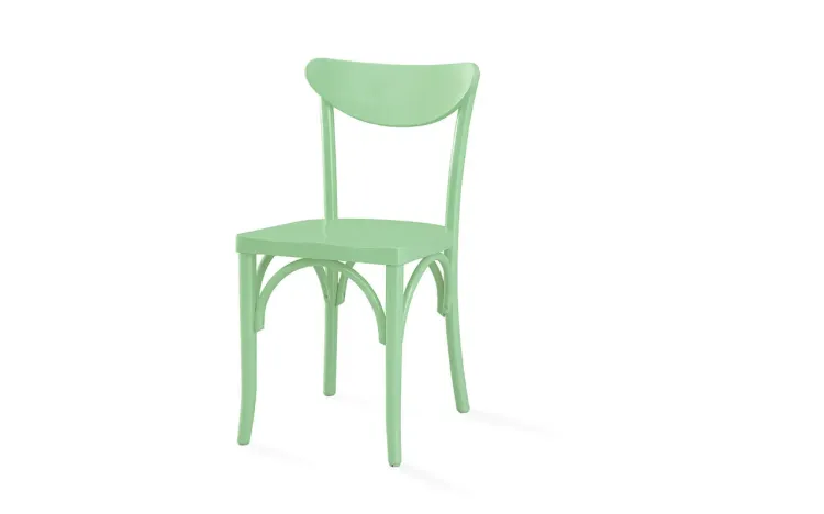 CADEIRA DE MADEIRA MODERNA AMÉLIE LACA VERDE SÁLVIA 44,5x45x81 CM