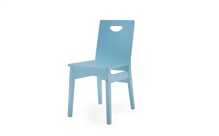 CADEIRA PARA COZINHA DE MADEIRA TUCUPI LACA AZUL BEBÊ 40X51X81CM