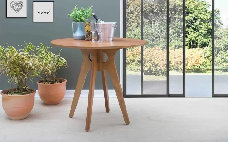 MESA JANTAR REDONDA BIANCHI 90X77CM JATOBÁ