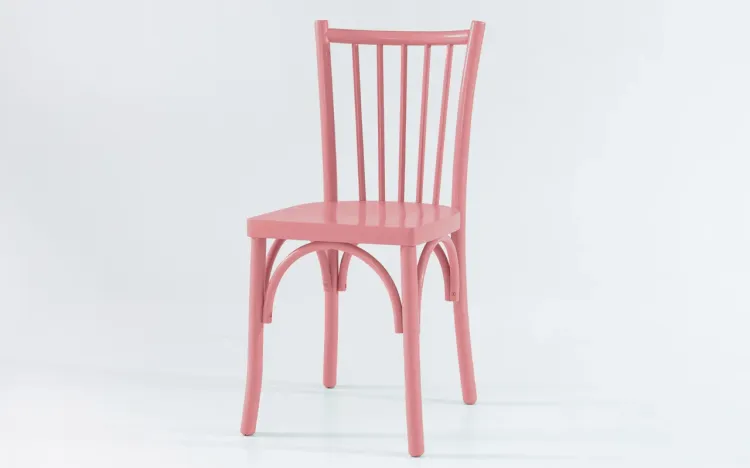 CADEIRA COLORIDA PARA ESCRIVANINHA SOPHIE LAQUEADA ROSA CORAL 41x48x87 CM