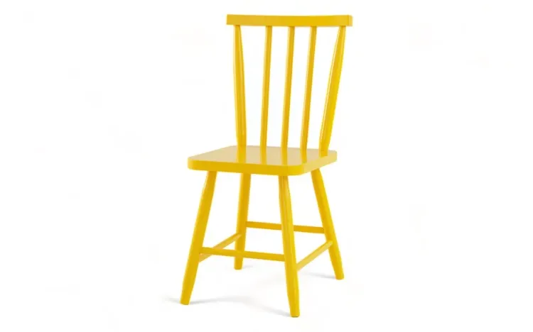 CADEIRA PEQUENA PARA COZINHA MIMO LUX AMARELA 39X44,5X86CM
